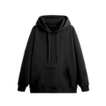 Solid Color Hoodie - Black