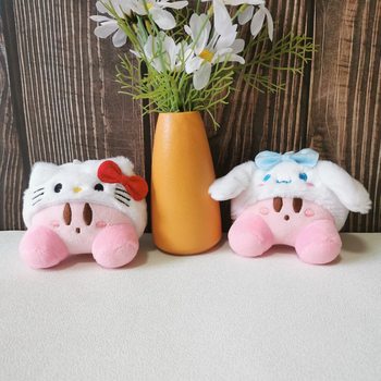 Amazon Kirby Star Kabi Creative Crosswear Hat Small Pendant Keychain Plush Toy Gift Wholesale