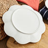 Ceramic Tableware Lily Plate Hotel Supplies Bowl Dish Plate Nordic Style Lace Dish Creative White Porcelain Dish Shanxi