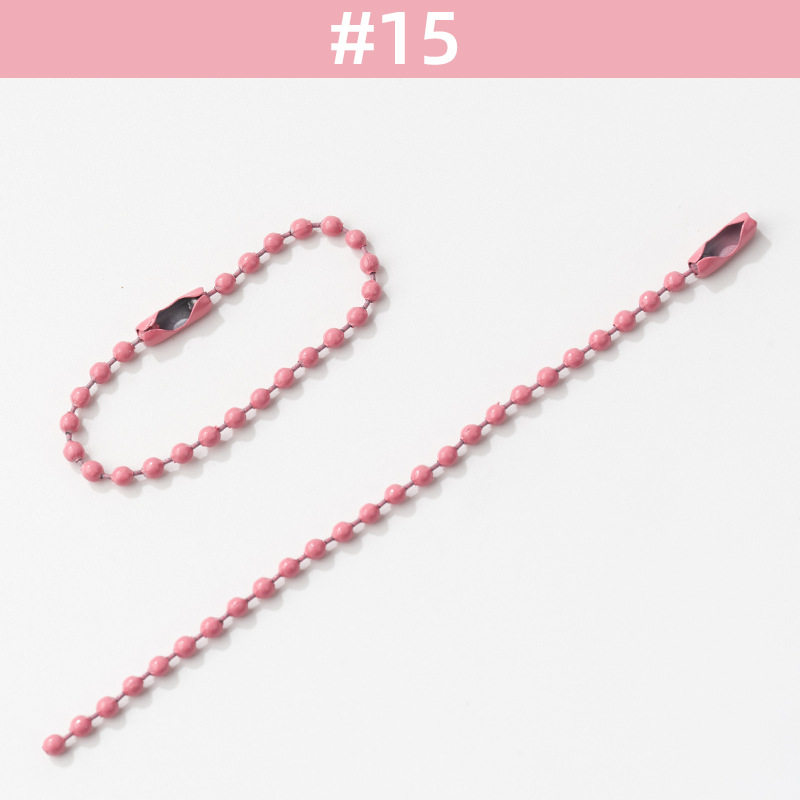 金属彩色珠链2.4mm波珠链糖果色diy饰品配件吊牌链烤漆咕卡挂链条