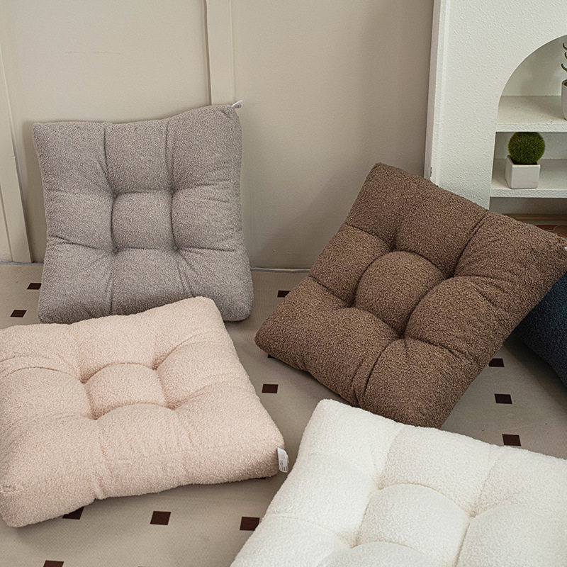 Cushion Solid Color Student Classroom Chair Cushion Bedroom Bay Window Balcony Futon Cushion Office Sedentary Cushion Soft Bag
