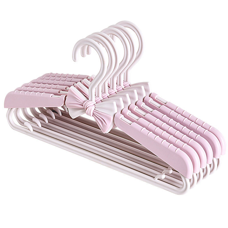Baby Retractable Seamless Clothes Hanger Plastic Small Baby Anti-Slip Pants Rack Clothes Drying Rack Butterfly Children's Clothes Hanger Wholesale