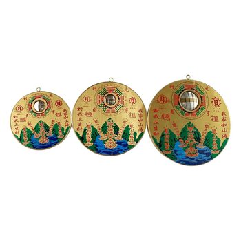 Copper Round Mountain and Sea Town Pendant Copper Plate Mountain and Sea Town Pendant Handicraft Copper Coin Unicorn Mountain and Sea Town Manufacturer Wholesale