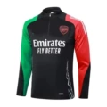 B955# 24/25 Half Zip Arsenal Black (Red Green Shoulders)