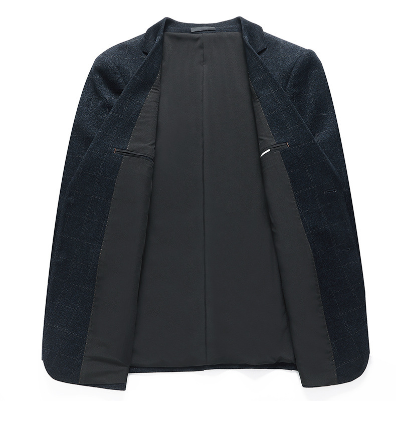 Áo blazer nam dáng ôm họa tiết kẻ caro phong cách Hàn Quốc — Kẻ Xanh, Caro đen xám