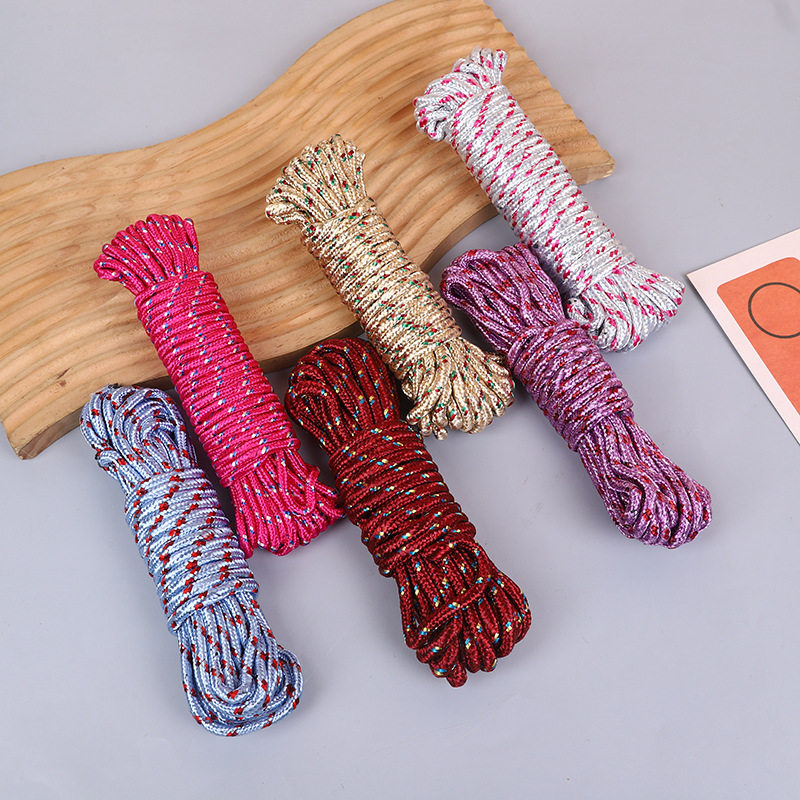 Individually Packaged Bold 10m Clothesline Nylon Non-Slip Windproof Clothesline Outdoor Clothes Drying Rope