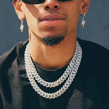 Cross-Border Alloy Full Diamond 13mm Cuban Necklace Men's Hot Selling Hip-Hop Accessories Clavicle Chain Accessible Luxury High-End Jewelry