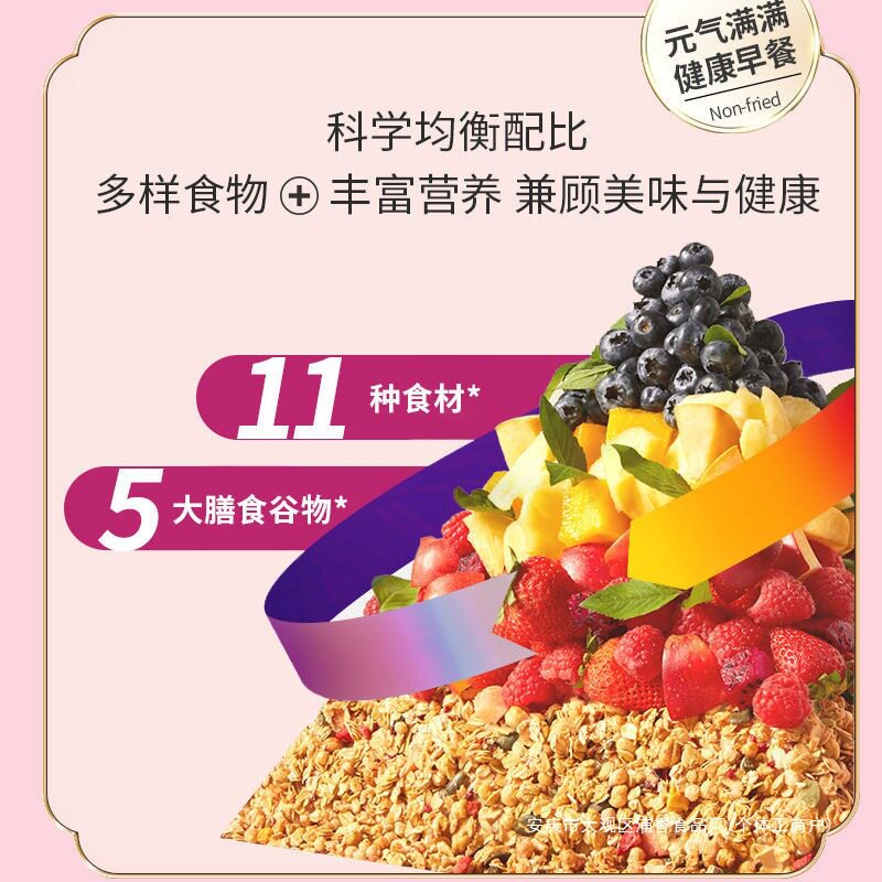 Yogurt Fruit Cereal Oatmeal Fruit Mixed Student Breakfast Non-Ready-To-Eat Nutritional Meal Replacement Popular 500g Factory