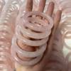 Natural Rose Quartz Bracelet, Custard Hibiscus Stone, Versatile Pink Crystal Jewelry Bracelet, No Optimization, Supports Re-Examination Jade Jewelry