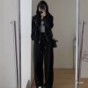 Autumn and Winter Casual Sweatshirt Sports Suit Women's Fashion Loose Large Size Slimming Age-Reducing Wide-Leg Pants Running Two-Piece Set