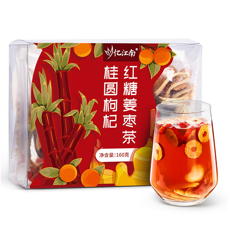 Yi Jiangnan genuine goods brown sugar ginger tea Big Aunt qi and blood nourishing uterine cold red dates longan wolfberry tea ginger sugar small package