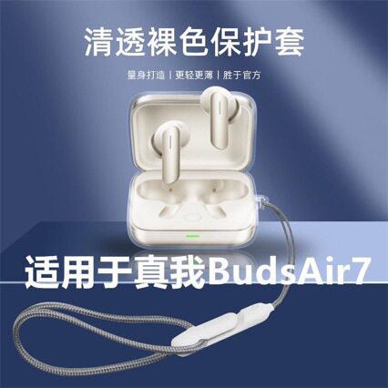 Подходит для защитного чехла Bluetooth-гарнитуры realme Buds Air7, защищающего от падения и грязи прозрачного защитного чехла Изображение 1