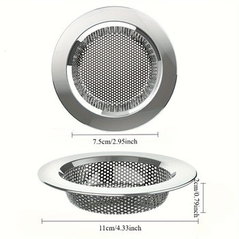 New Kitchen Sink Strainer Mesh for Washing Vegetables, Sink Drain, Stainless Steel Mesh Stopper Universal