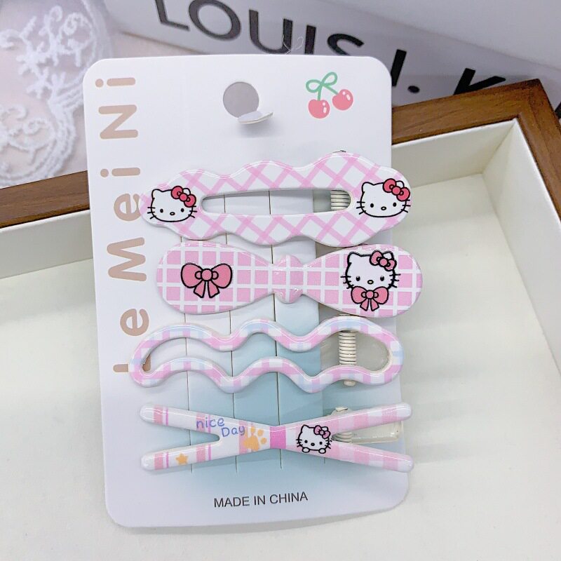 甜美交叉猫猫发夹可爱少女卡通侧边刘海夹网红ins高颜值百搭发饰