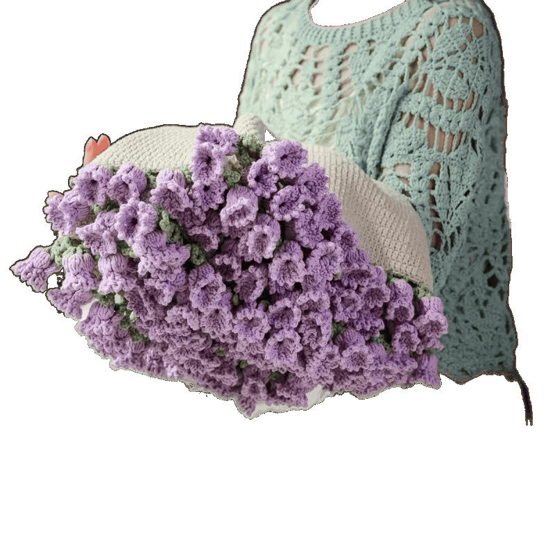 Handmade rose lily of the valley bouquet blanket material bag gradient creative send girlfriend girlfriends direct sales