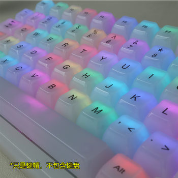 Oem Highly White Marble Ball Cap Pc Fully Transparent Wooting Red Transparent Keycap 61 75 98 Mechanical Keyboard Cap