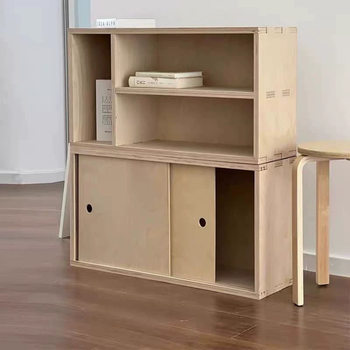 Module Combination Cabinet DIY Antique Style Full Birch Marine Board Storage Rack Storage Cabinet Sideboard Bookcase