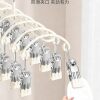 Multi-Clip Sock Drying Rack for Home Use, Stainless Steel Windproof Hanger for Baby Socks, Balcony Drying Rack for Underwear and Panties