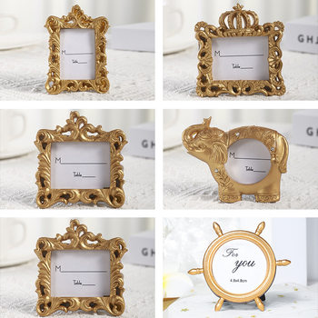European Ins Retro Style Golden Relief Palace Lace Small Photo Frame Ornaments Jewelry Posing Plate Props