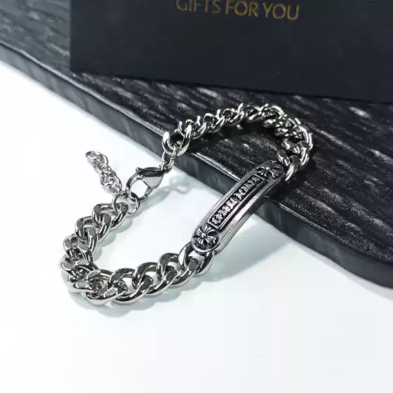 Accessories New Fashion Titanium Steel Bracelet Fashionable and Trendy Stainless Steel Jewelry Trendy Men's Accessories