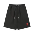 Black red heart shorts