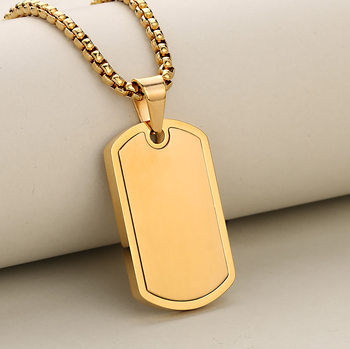 Cross-border Europe and the United States hot-selling fashion brand light luxury versatile creative smooth stainless steel men's military brand pendant