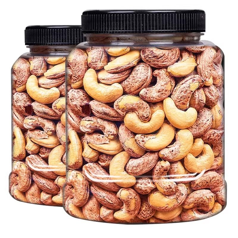 New Arrival Cashew Nuts with Skin, Large Cashew Kernels, Salt-Baked, Cooked, Purple-Skinned, Fresh, Crispy and Plump Roasted Seeds and Nuts, Casual Snacks