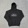 555 black print black hoodie 910