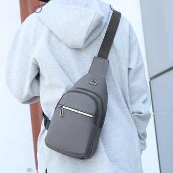 Men's Chest Bag Oxford Cloth Crossbody Bag Men's Shoulder Bag Backpack Sports Waist Bag Men's Patchwork Design Chest Bag
