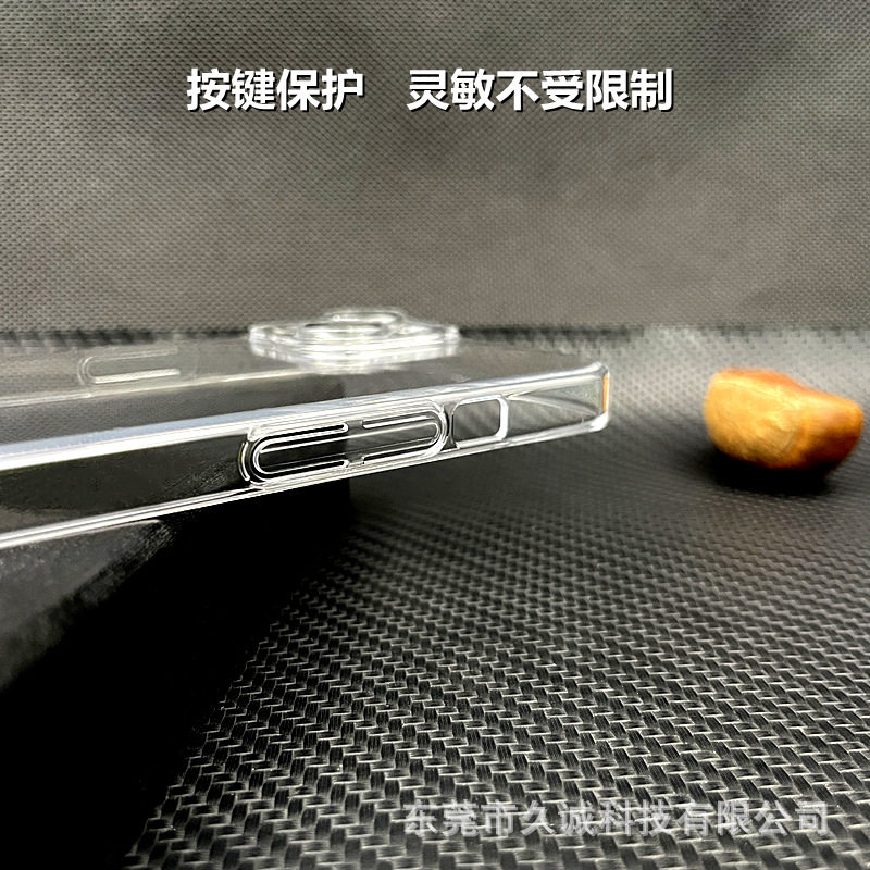 Suitable for Apple 17Pro Lens Film Phone Case, Fully Transparent Pc Dust-Proof Hole Protective Cover, Simple Phone Case Wholesale