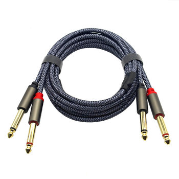 Single-Channel Dual 6.5 to Dual 6.5 Mixer Amplifier Noise Reduction Cable Large Two-Core Plug Audio Electronic Keyboard Guitar Cable