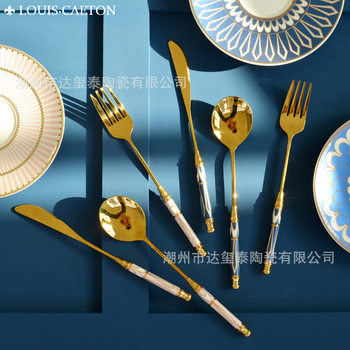 304 Stainless Steel Western-style Tableware Instagram Popular Nordic Household Steak Knife, Fork and Spoon Three-piece Set