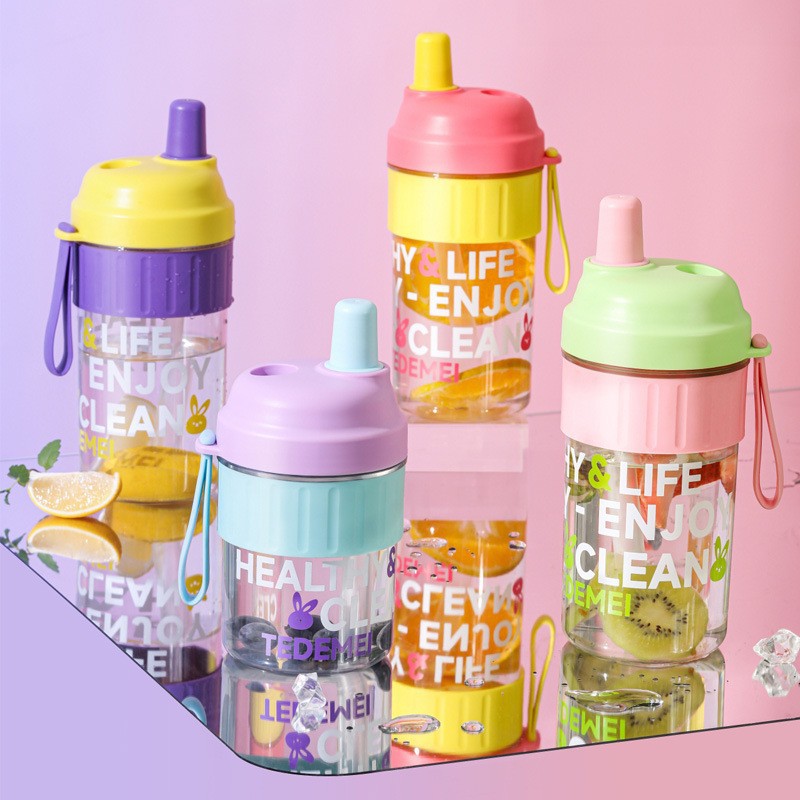 跨境随手塑料水杯家用户外运动水杯学生便携式随手杯活动礼品口杯