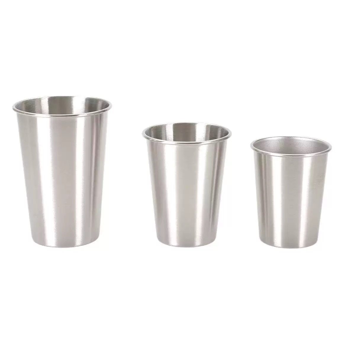 Xiaomi's Same 304 Stainless Steel Direct Drinking Cup, Anti-Fall Camping Style Single-Layer Rolled Edge Beer Cup, Outdoor Stacking Cold Drink Cup