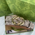 Apricot cloth pattern gold buckle