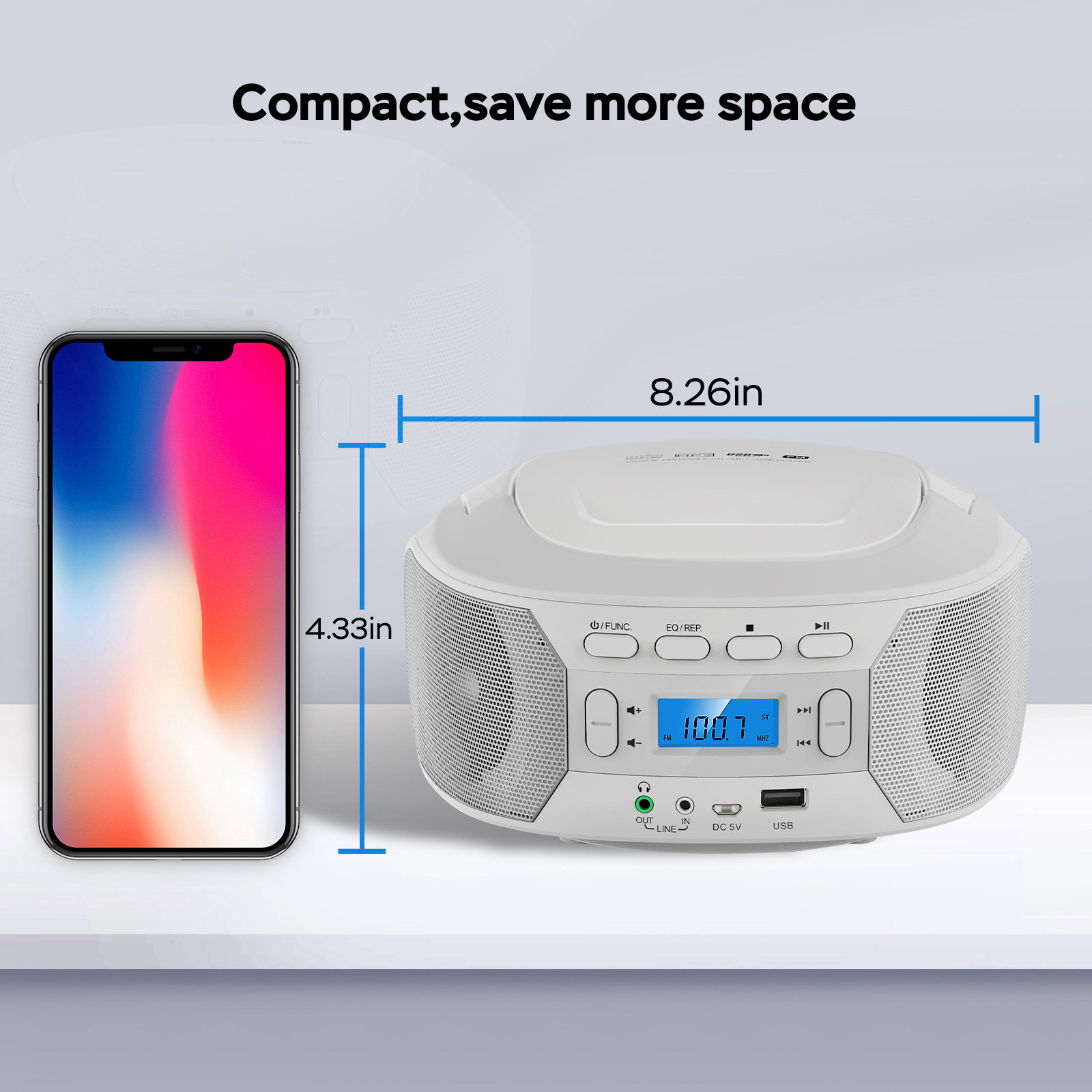 Cross-Border Multifunctional Tape Player Stereo Bluetooth Cd Player Children's Learning Machine Am/Fm Radio