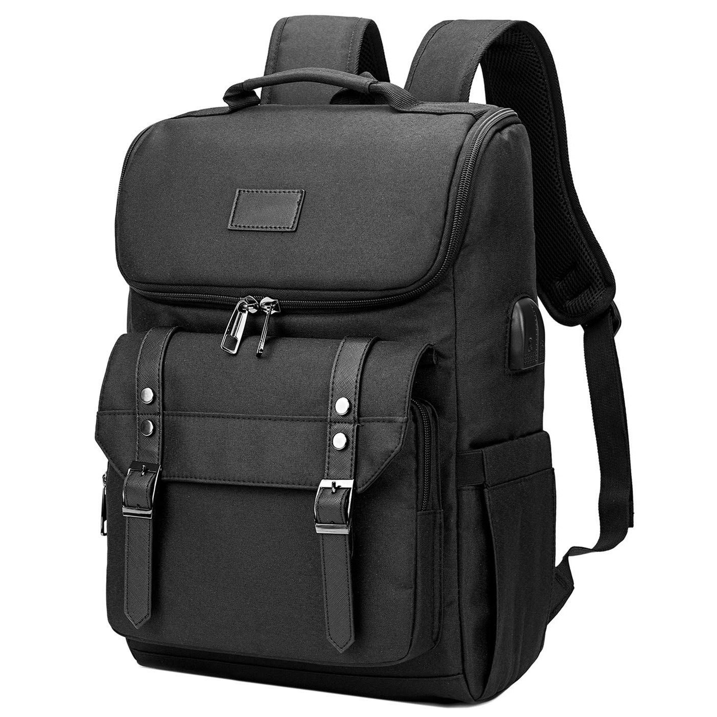 Balo Laptop USB Vải Oxford Phong Cách Hàn Quốc Cho Học Sinh Sinh Viên Màu Đen, Đỏ, Tím, Xanh...