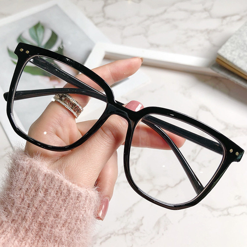 New anti-blue light glasses women's Korean-style plain glasses frame irregular glasses frame men's finished myopia glasses wholesale