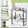 Ready-Made Wooden Storage Rack Double-Layer Bathroom Storage Rack with Drawer Wooden Counter Rack Bathroom Countertop Organization and Storage