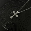 Small flame cross necklace [pearl chain]