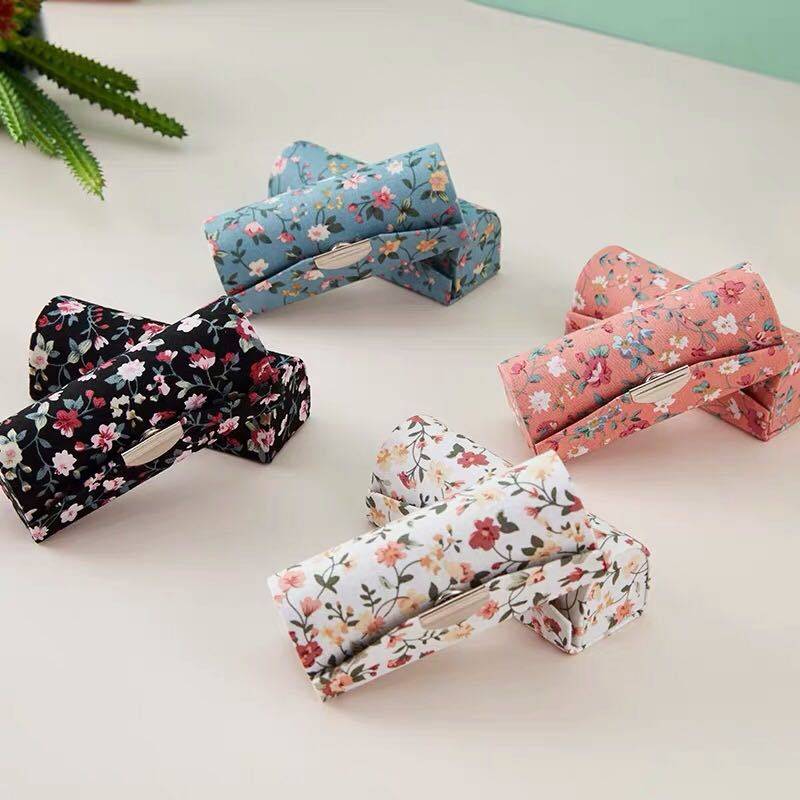 Manufacturer Supplies Lipstick Mirror Packaging Box, Retro Floral Pattern Single Lipstick Box, Portable Lipstick Small Gift Box