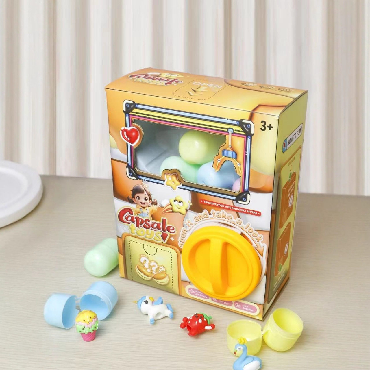 Cross-border Children's Gashapon Machine Blind Box Surprise Funny Egg Boy Girl Catch Doll Machine Dinosaur Christmas Toy Gift