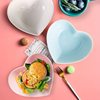 Innovative Irregular Bowl Ceramic Dibble Plate Peach Heart Dessert Baking Bowl Candy Color Love Bowl Household Snack Rice Bowl