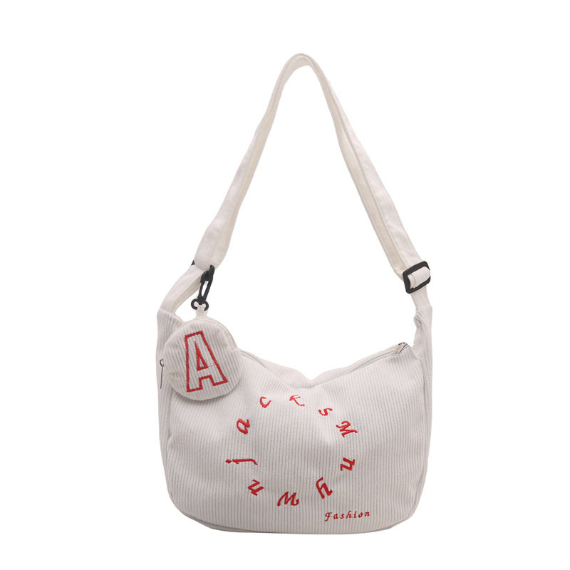 Corduroy Autumn and Winter Niche Large Capacity Dumpling Bag Women's Bag 2025 New Shoulder Bag Crossbody Bag Two-piece Cross-border Set