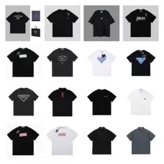 P's Popular European and American Cross-Border 2025 Summer Korean Version Loose Large Size Trendy Brand Street Versatile Short-Sleeved T-Shirt for Men and Women Couples