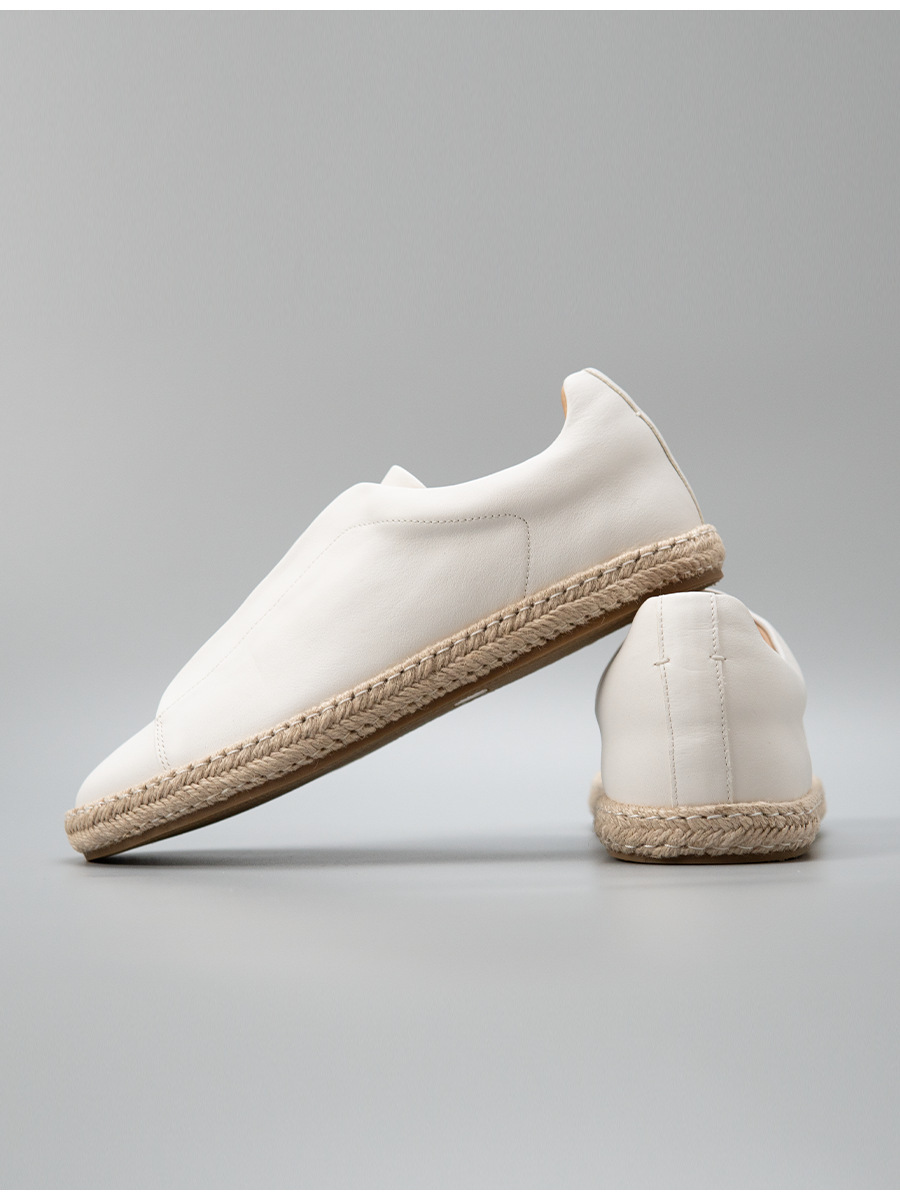 Giày lười sneaker nam da bò thật lớp đầu màu trơn phong cách thể thao đơn giản — Màu nâu, màu đen, Màu trắng