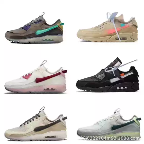 Putian Shoes Max90 Air Cushion Shoes Couple's Joint Retro sneaker Mesh Breathable Men's and Women's Casual Running Shoes