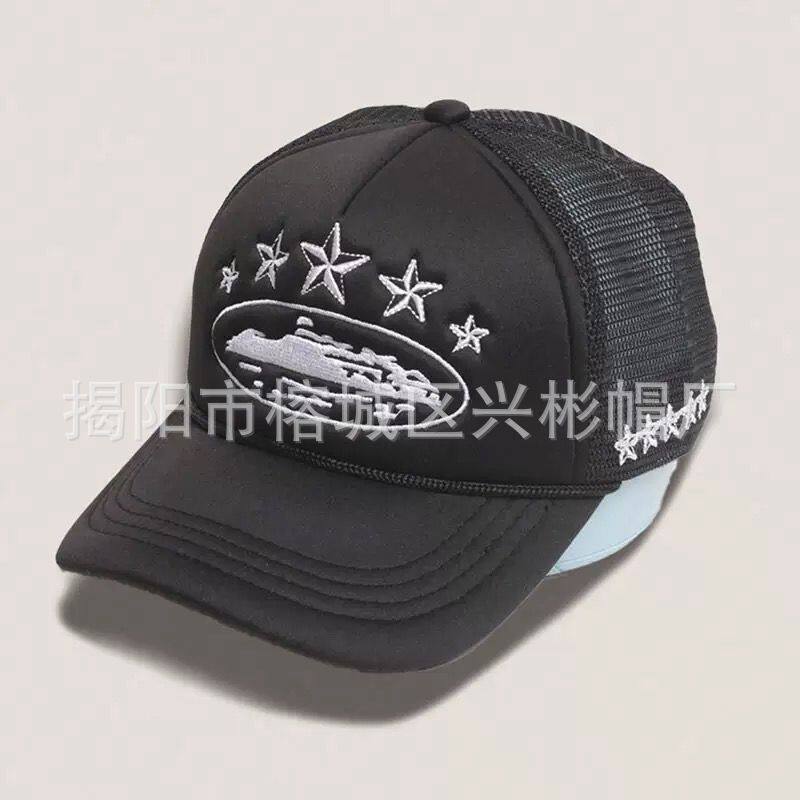 Corteiz CRTZ hat fashion baseball cap five-star color block mesh summer cap all-match truck cap men
