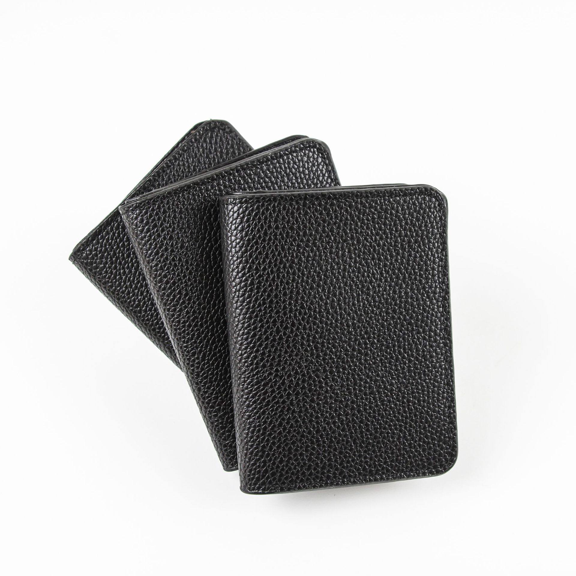 New leisure change card bag large capacity driver's license leather case fashion simple litchi pattern ticket holder spot wholesale