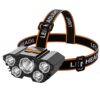 Cross-border new LED strong light five-head lamp usb charging super bright head-mounted flashlight outdoor fishing waterproof headlight